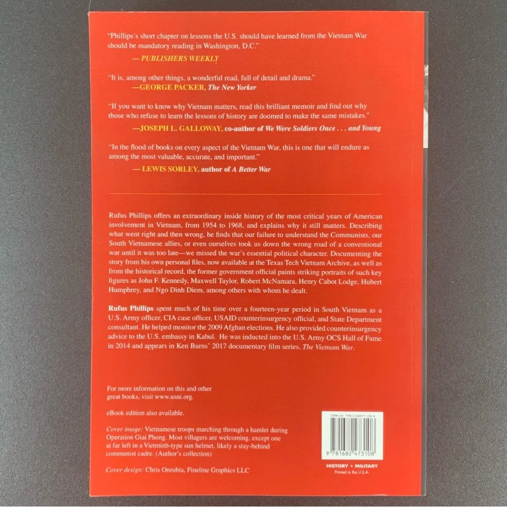 Why Vietnam Matters by Rufus Phillips. 2008.
